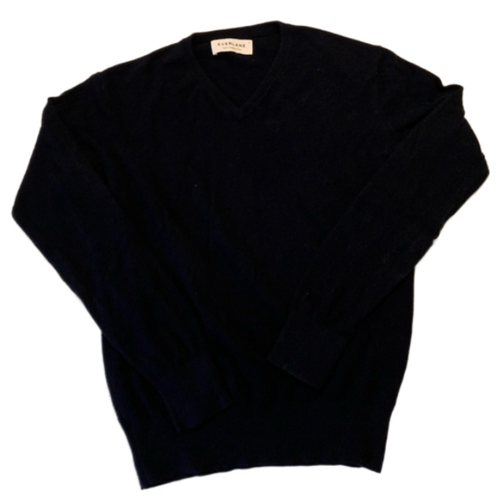 Everlane V-Neck Sweater - Navy
